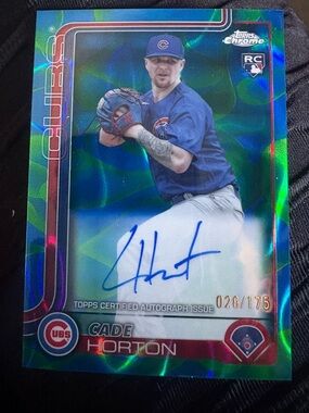 Topps Chrome RC Autograph Cade Horton - Chicago Cubs - Blue/White